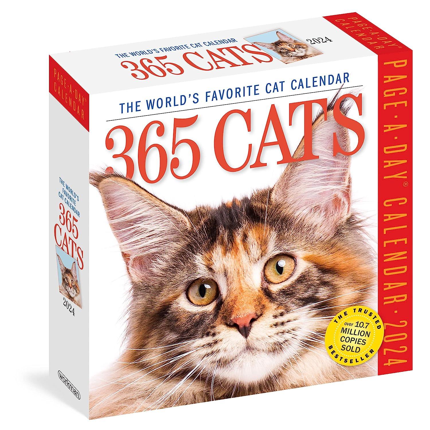 365 Cats Page-A-Day Calendar 2024 For Kids