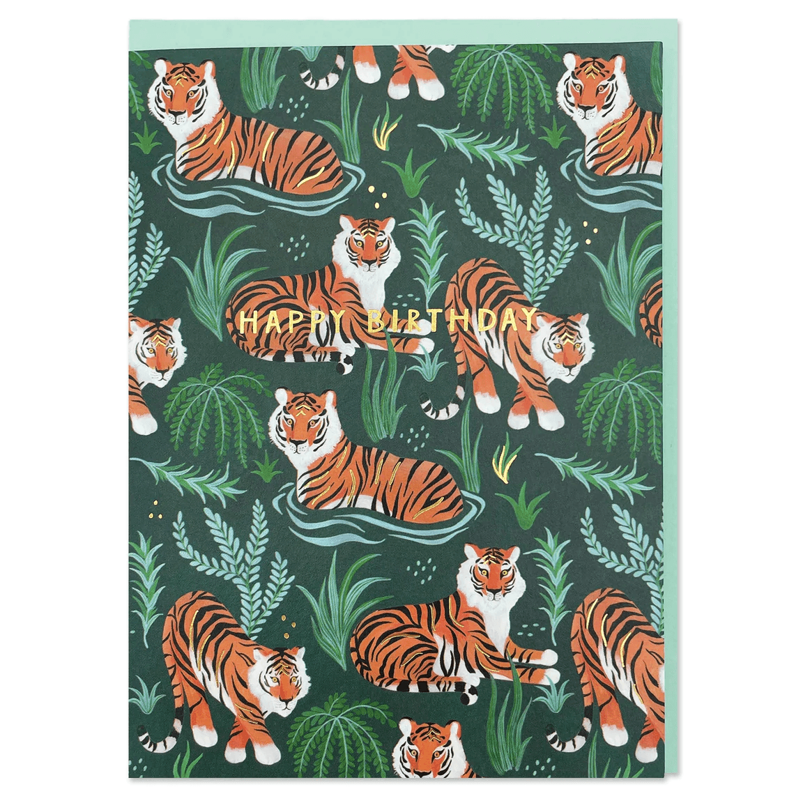 'happy Birthday' - Tiger Pattern Card For Kids