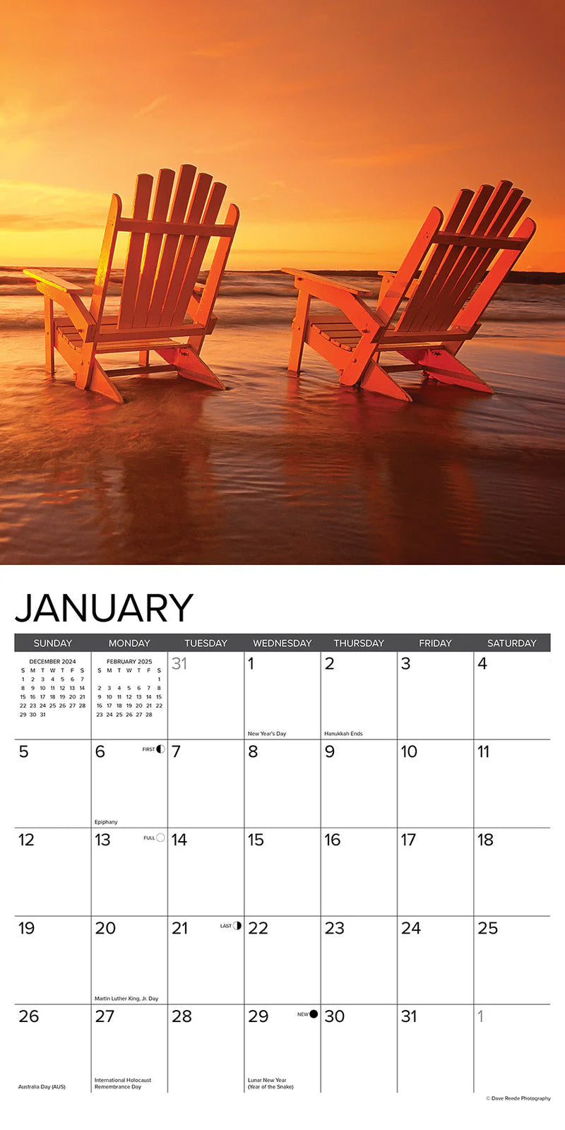 BeachLife 2025 Wall Calendar