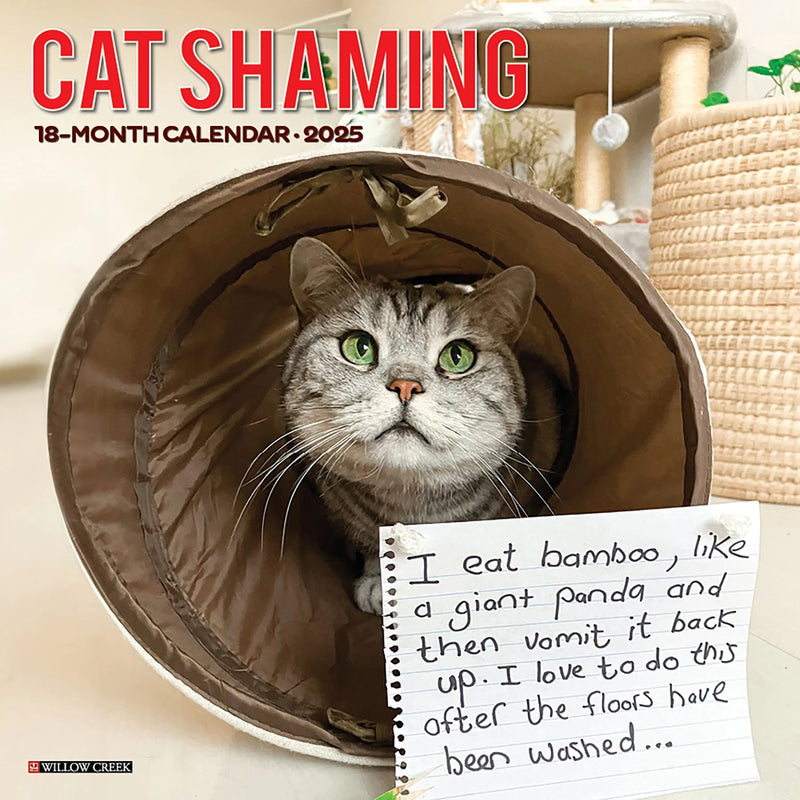 Cat Shaming 2025 Wall Calendar