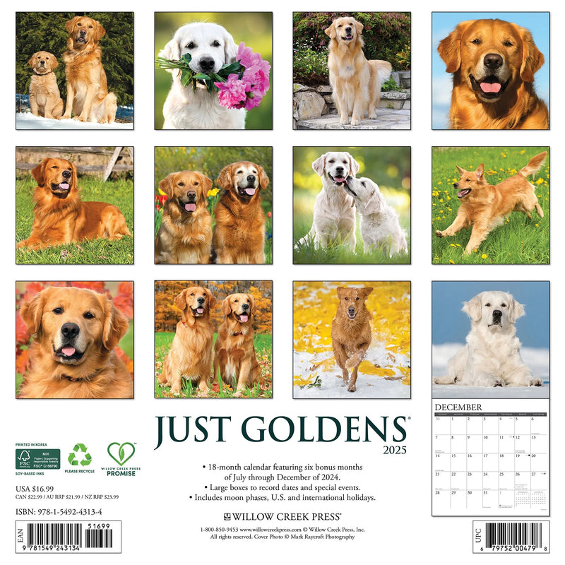 Goldens 2025 Wall Calendar