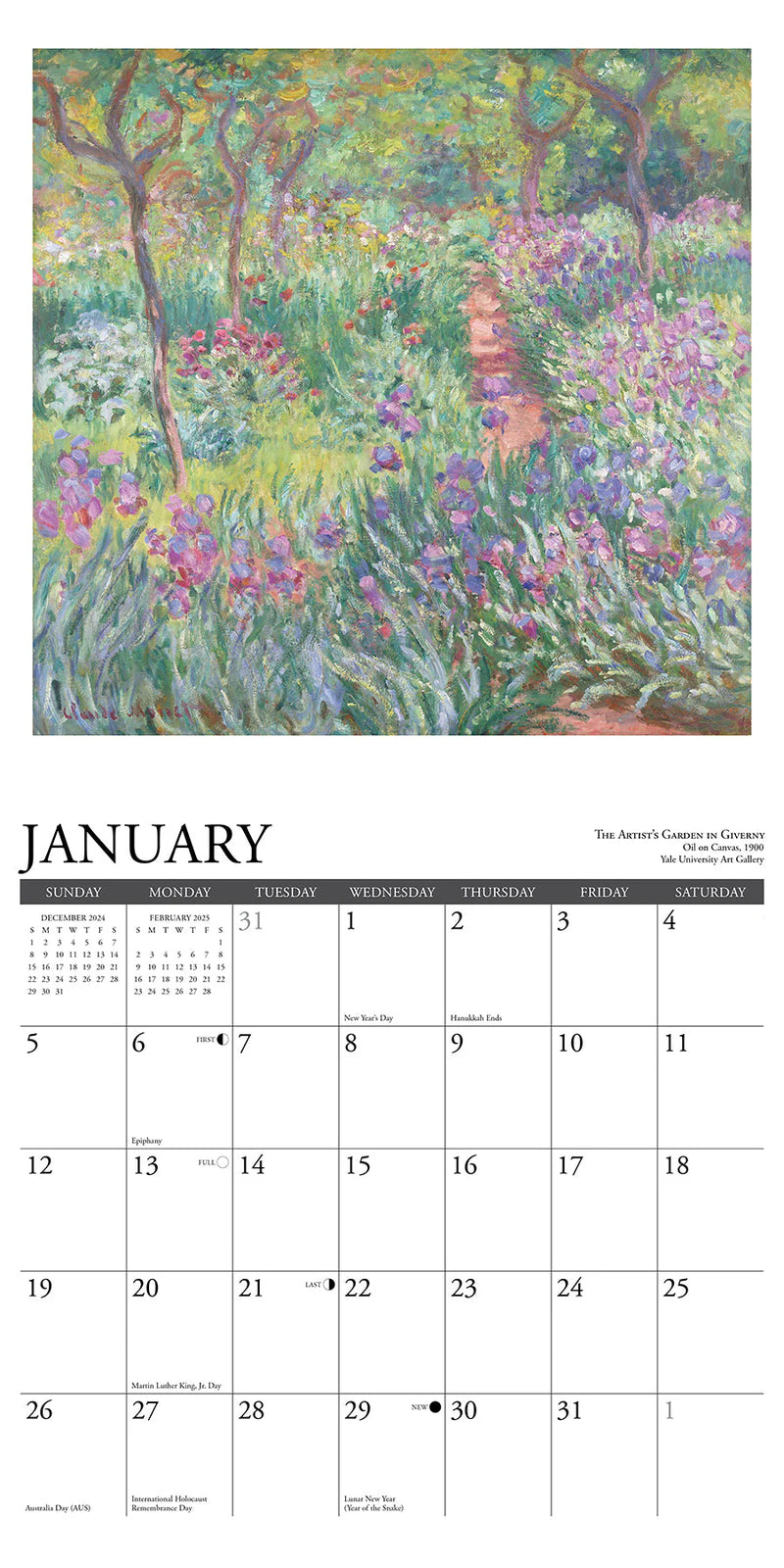 Monet 2025 Wall Calendar