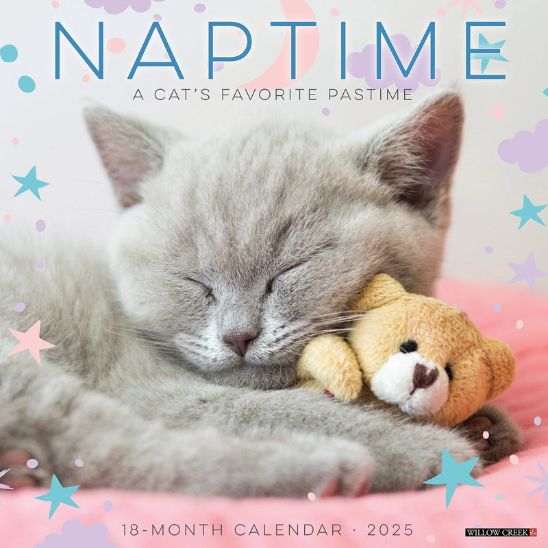 Naptime: A Cat's Favourite Pastime 2025 Wall Calendar