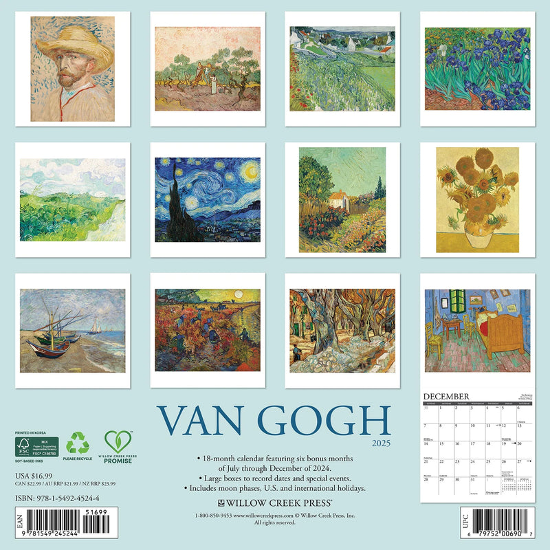 Van Gogh 2025 Wall Calendar