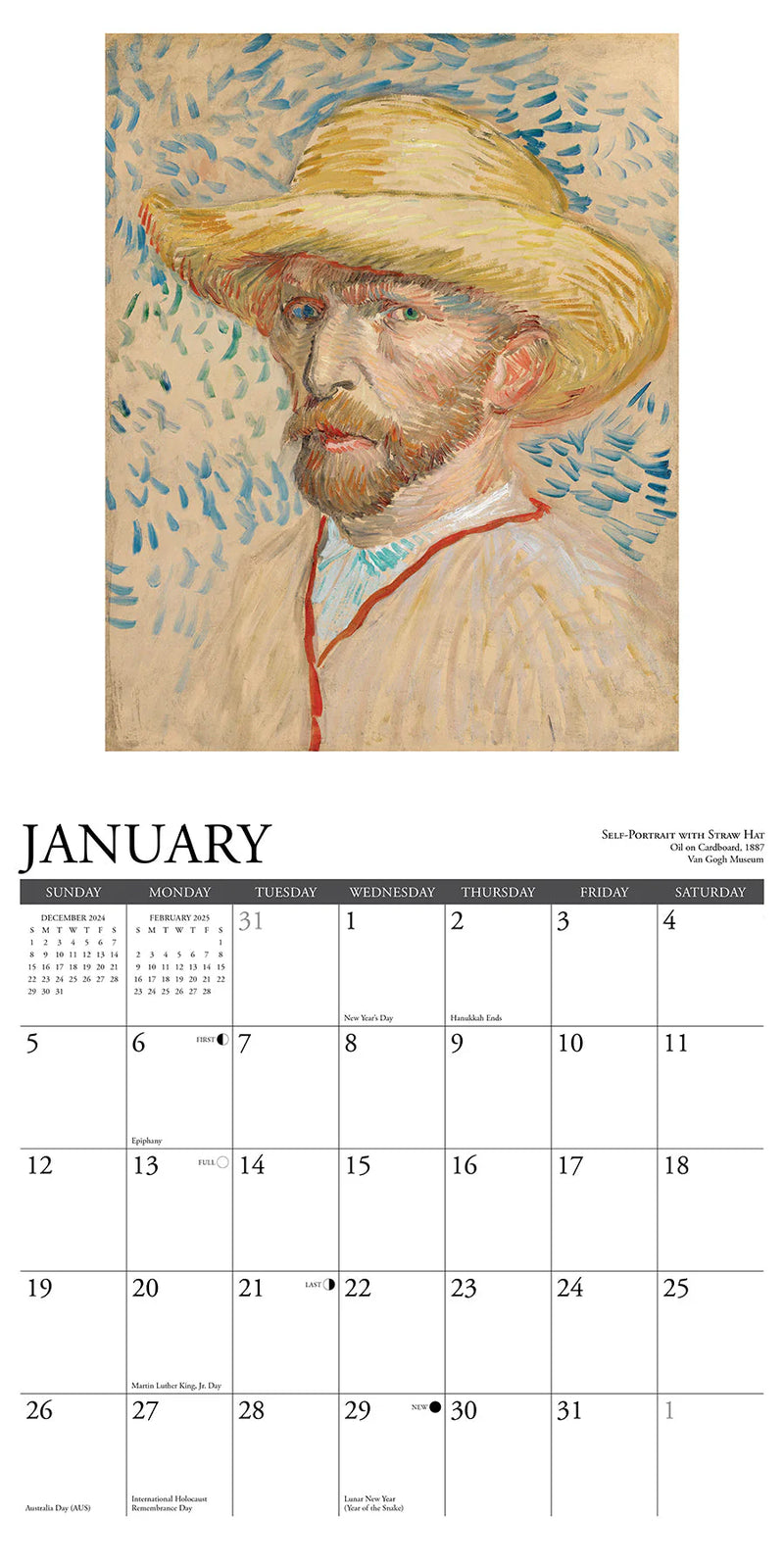 Van Gogh 2025 Wall Calendar