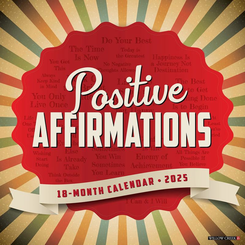 Positive Affirmations 2025 Wall Calendar