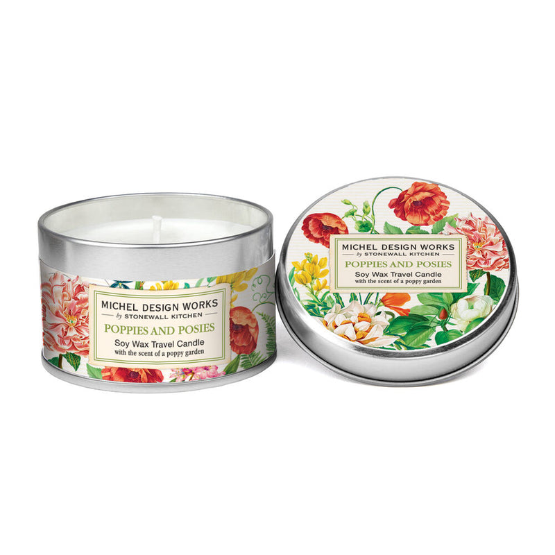 Travel Candle 5.5 Oz - Poppies and Posies