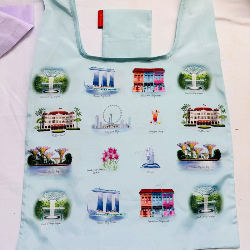 Singapore Icons Eco Foldable Shopper Bag