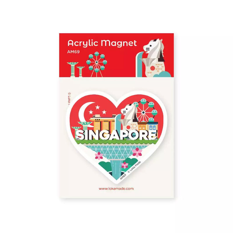 Singapore Acrylic Magnet - I Love Singapore