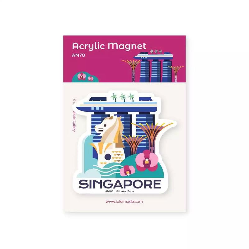 Singapore Acrylic Magnet - The Rise of Singapore