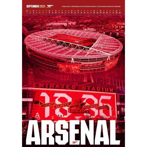 Arsenal FC 2025 A3 Deluxe Calendar