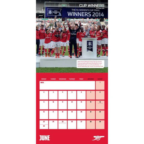 Arsenal FC Legends 2025 Square Calendar