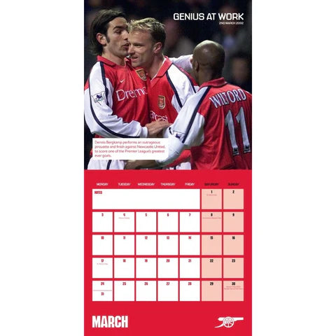 Arsenal FC Legends 2025 Square Calendar