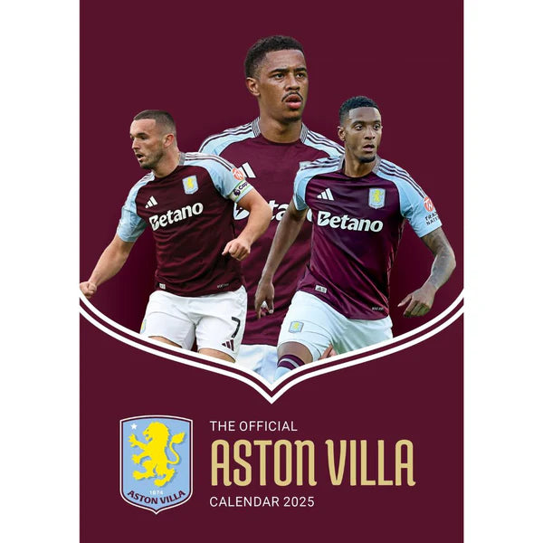 Aston Villa FC 2025 A3 Wall Calendar