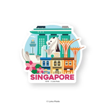 Luggage Sticker - Buzzing Singapore