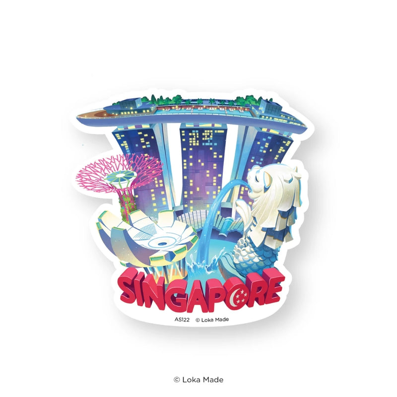 Luggage Sticker - Fantasy View of Singapore