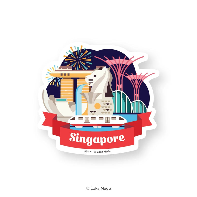 Luggage Sticker - Singapore Checked In