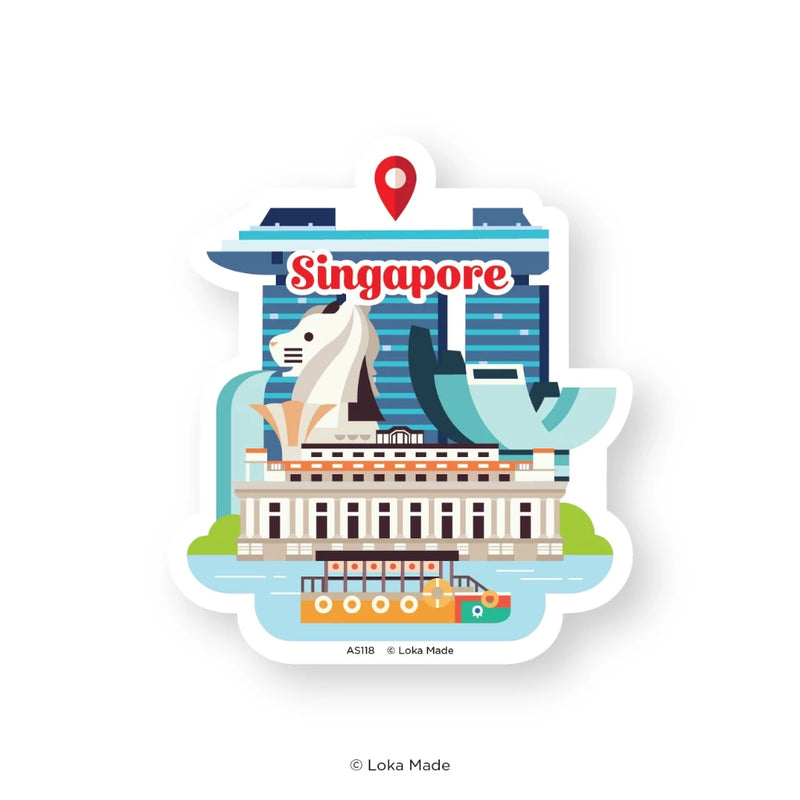 Luggage Sticker - The Heart of Singapore