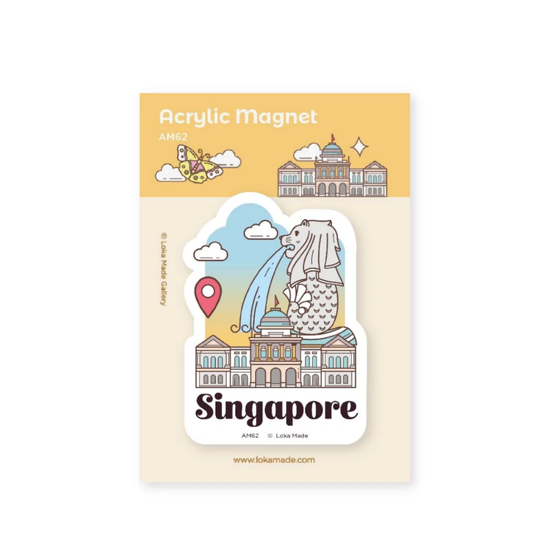 Singapore Acrylic Magnet - Singapore At Dawn