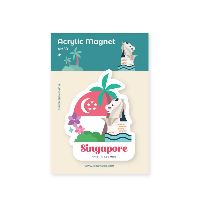 Singapore Acrylic Magnet - Singapore's Blooming Pride