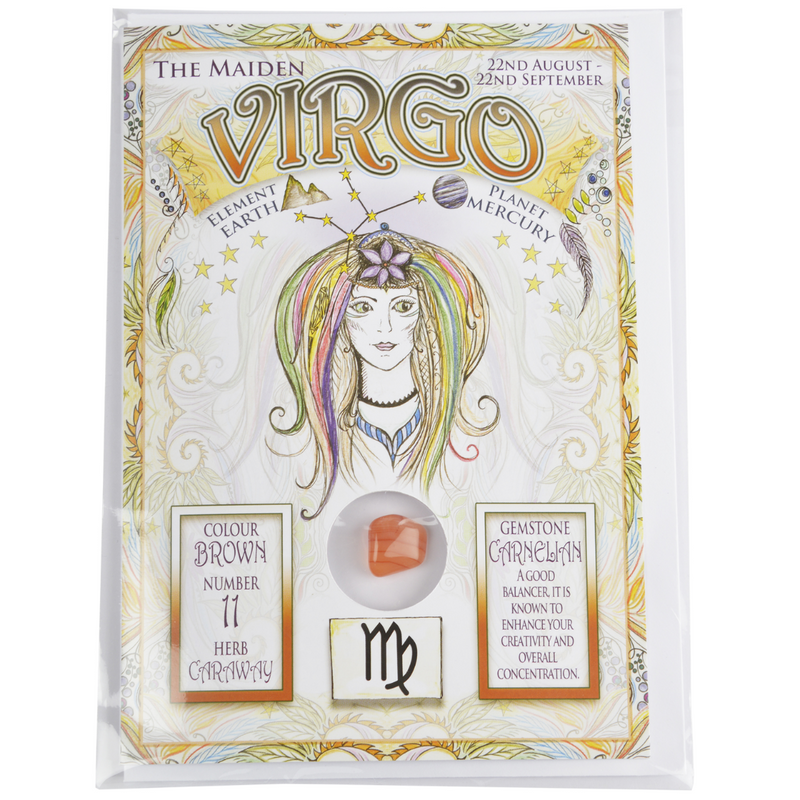 Zodiac Cards with Gemstones - Virgo