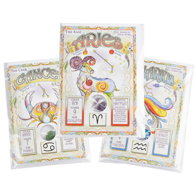 Zodiac Cards with Gemstones - Capricorn