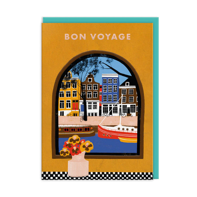 Bon Voyage Amsterdam Leaving Card