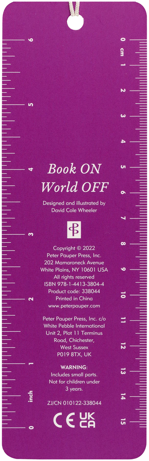 Beaded Bookmark - Book On / World Off