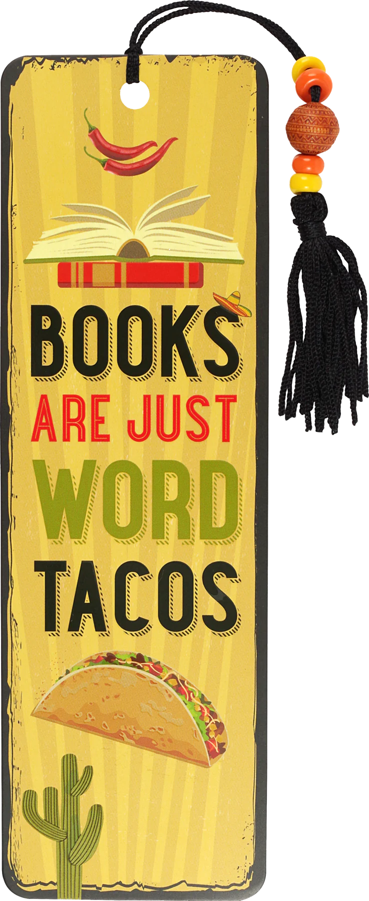 Beaded Bookmark - Books Are Just Word Tacos