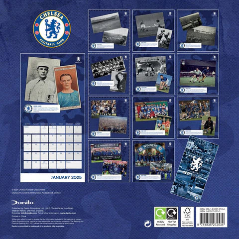 Chelsea FC 2025 Calendar & Diary Musical Gift Box