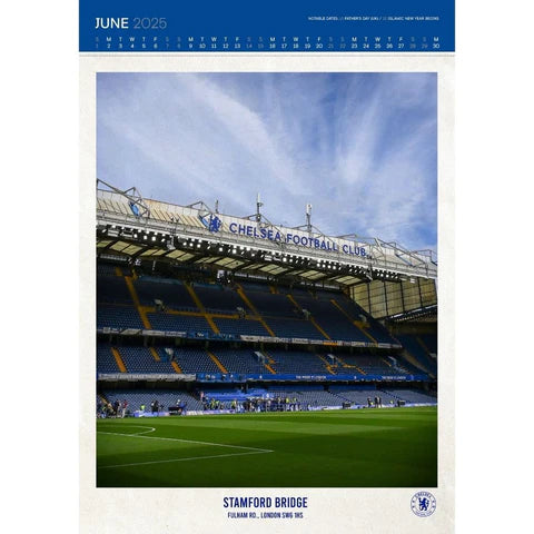 Chelsea FC 2025 A3 Deluxe Calendar