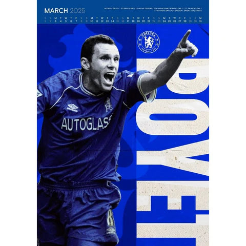 Chelsea FC 2025 A3 Deluxe Calendar