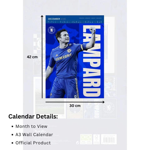 Chelsea FC 2025 A3 Deluxe Calendar