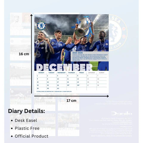 Chelsea FC 2025 Desk Easel Calendar