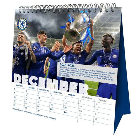 Chelsea FC 2025 Desk Easel Calendar