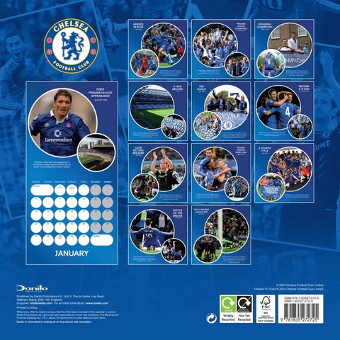 Chelsea FC Legends 2025 Square Calendar