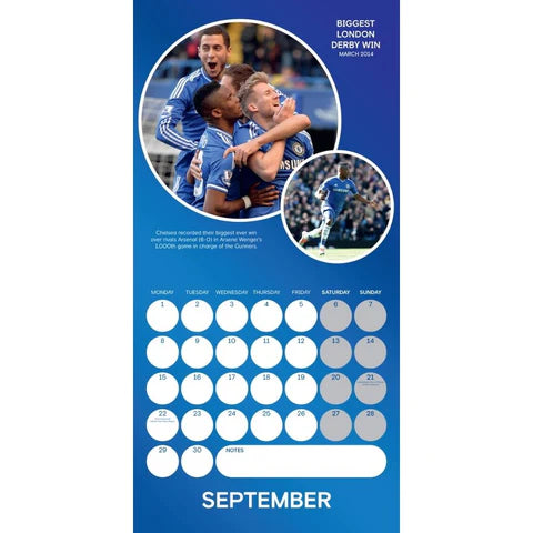 Chelsea FC Legends 2025 Square Calendar