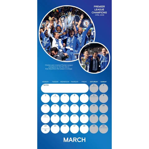 Chelsea FC Legends 2025 Square Calendar