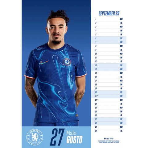 Chelsea FC 2025 A3 Wall Calendar