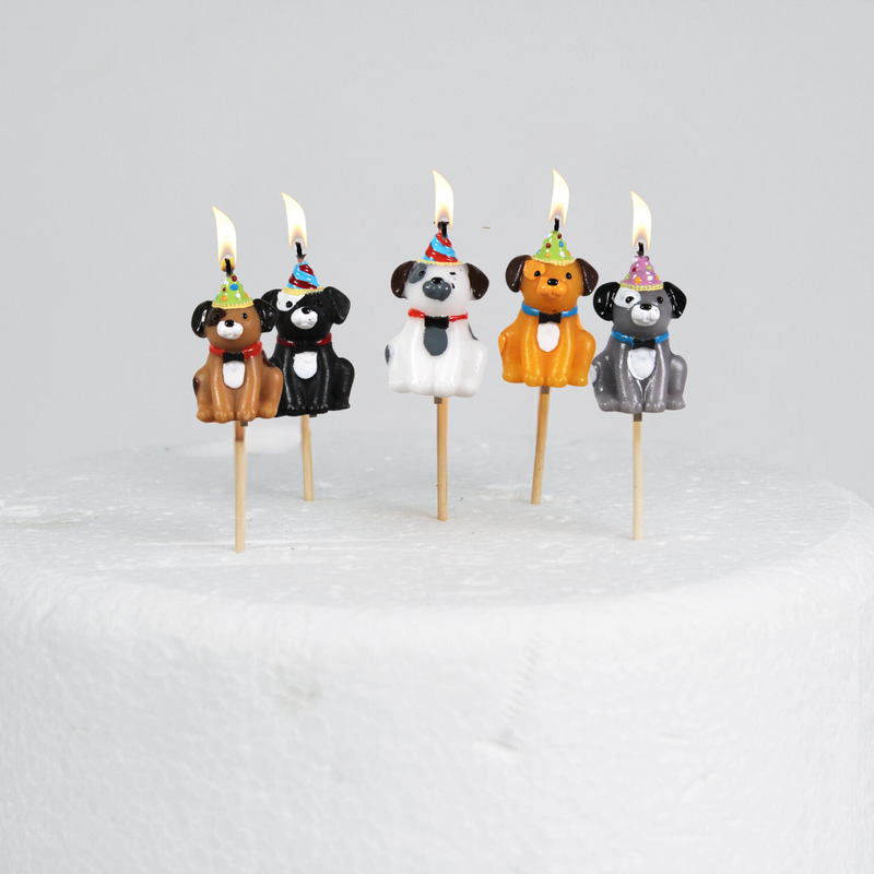 Cake Candles - Dogs in Party Hats