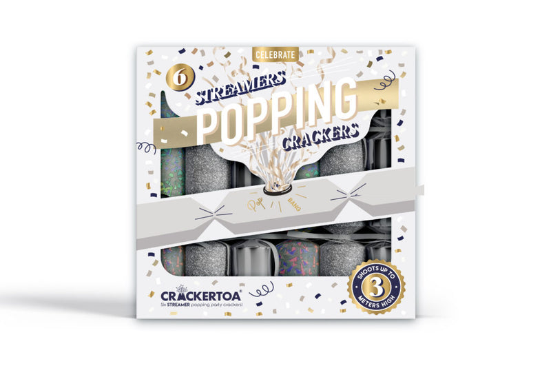 Crackertoa Christmas Crackers – Silver Bedazzled