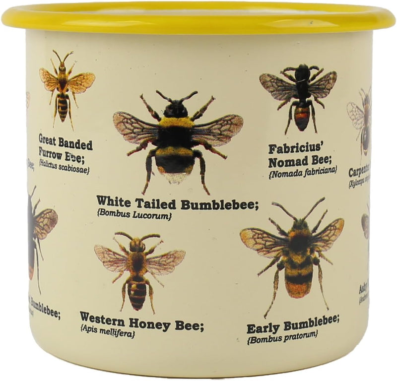 Enamel Plant Pot - Bee