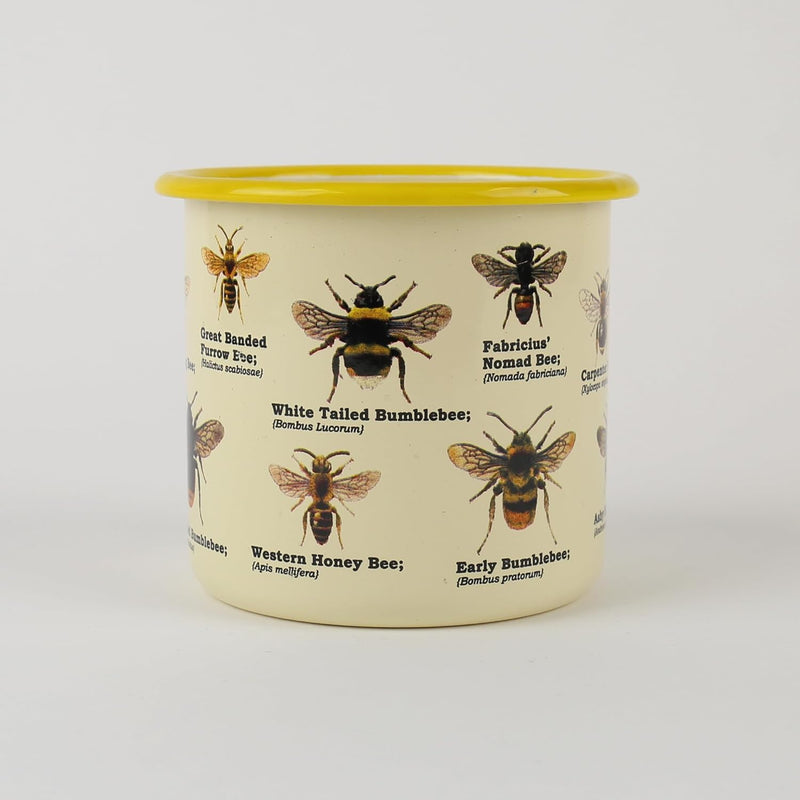 Enamel Plant Pot - Bee