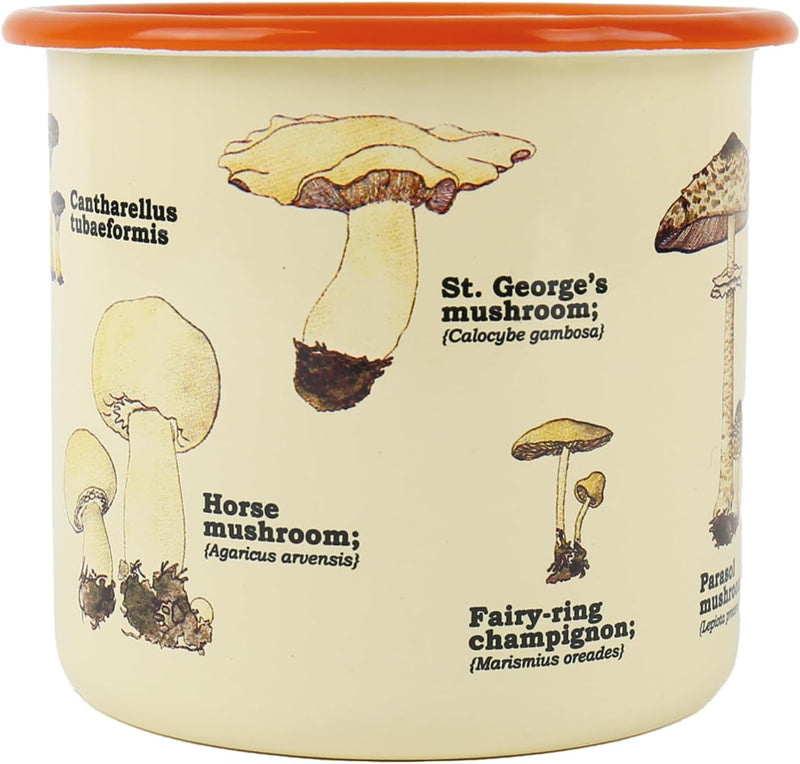 Enamel Plant Pot - Mushrooms