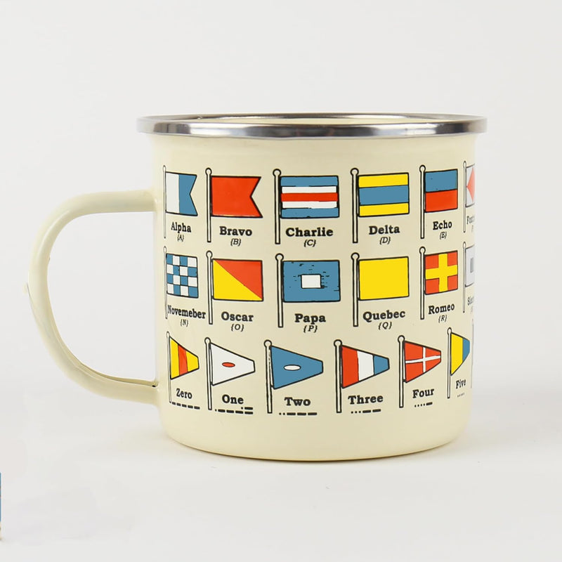 Enamel Mug - Nautical Flags