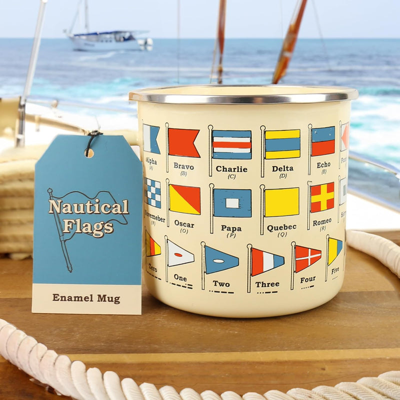 Enamel Mug - Nautical Flags