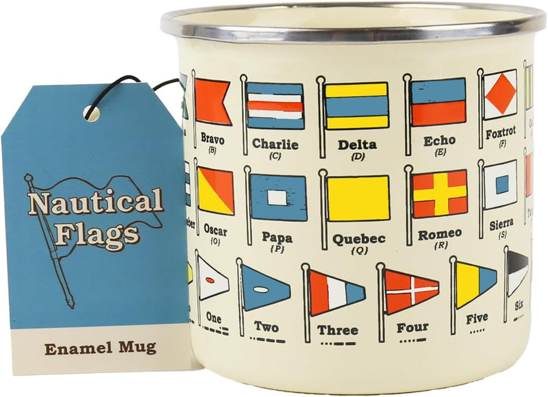 Enamel Mug - Nautical Flags