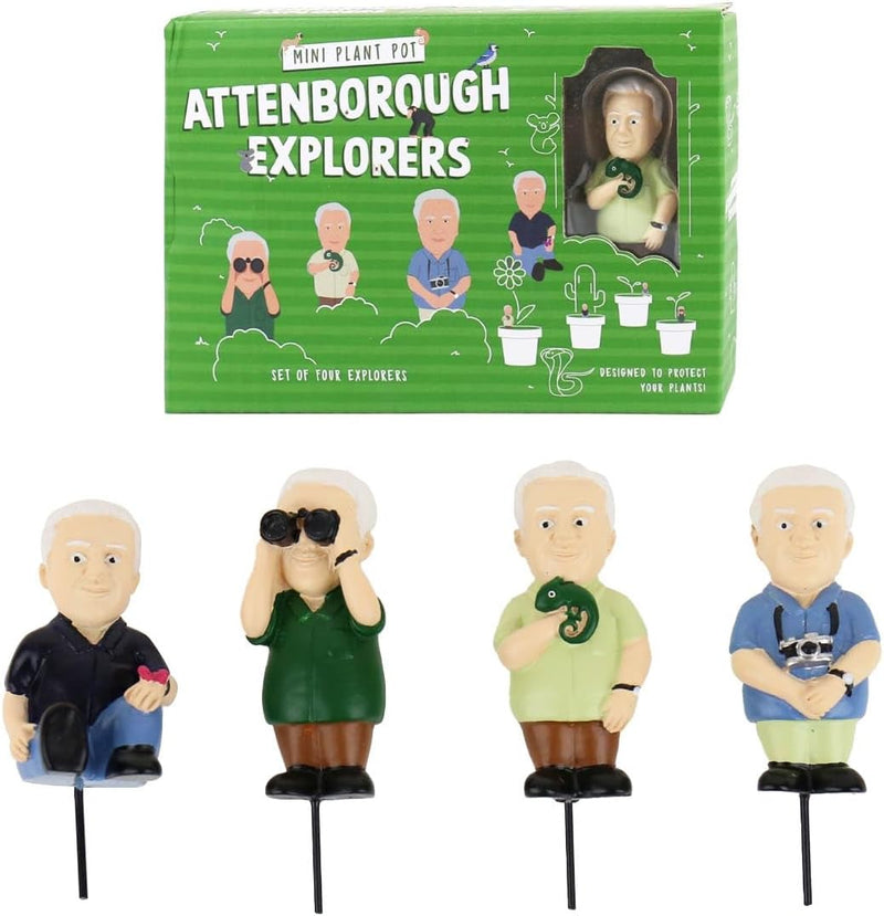 Mini Plant Pot Markers: Attenborough Explorers