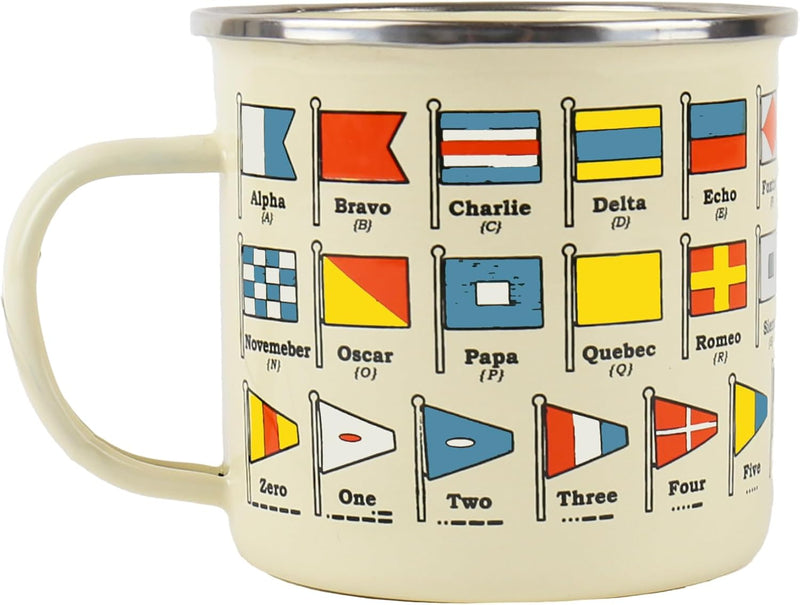 Enamel Mug - Nautical Flags