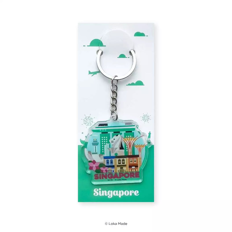 Singapore Keychain - Buzzing Singapore